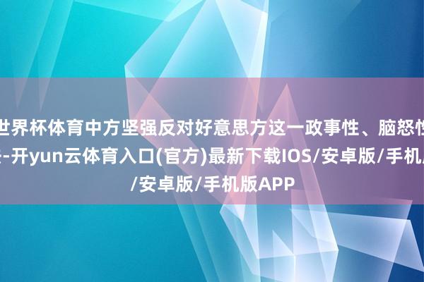 世界杯体育中方坚强反对好意思方这一政事性、脑怒性作念法-开yun云体育入口(官方)最新下载IOS/安卓版/手机版APP