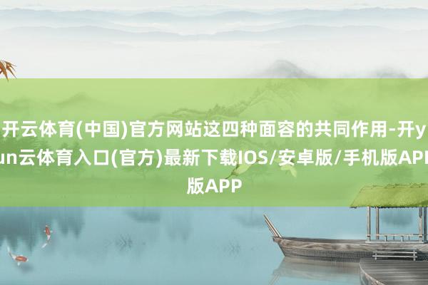 开云体育(中国)官方网站这四种面容的共同作用-开yun云体育入口(官方)最新下载IOS/安卓版/手机版APP