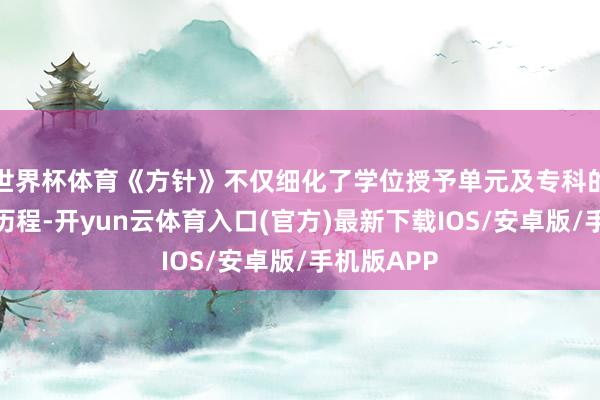 世界杯体育《方针》不仅细化了学位授予单元及专科的资历审批历程-开yun云体育入口(官方)最新下载IOS/安卓版/手机版APP