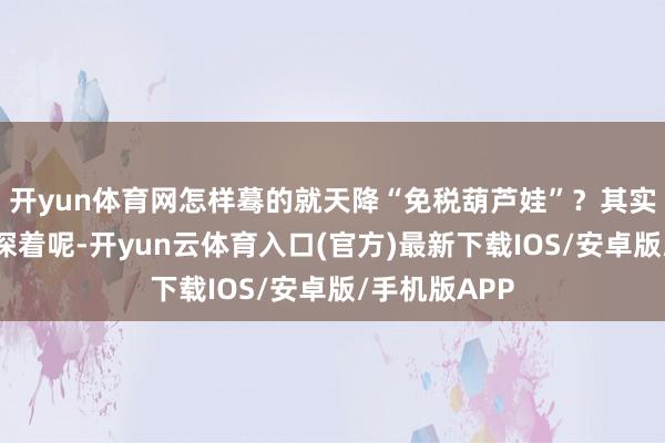 开yun体育网怎样蓦的就天降“免税葫芦娃”？其实这事背后水深着呢-开yun云体育入口(官方)最新下载IOS/安卓版/手机版APP