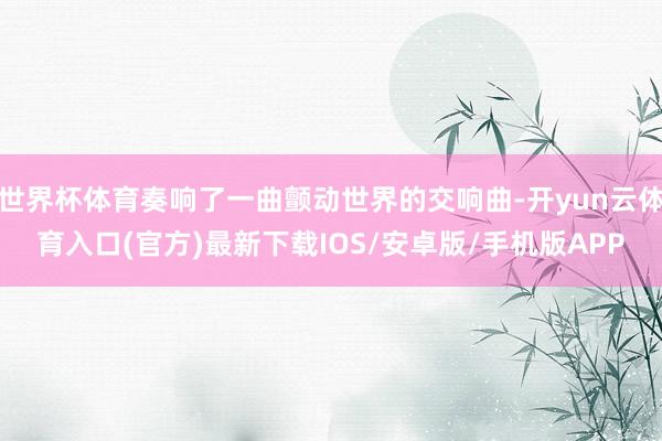 世界杯体育奏响了一曲颤动世界的交响曲-开yun云体育入口(官方)最新下载IOS/安卓版/手机版APP